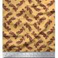 thumbnail image 1 of Soimoi Orange Rayon Fabric Artistic Paisley Print Fabric by the Yard 42 Inch Wide, 1 of 1