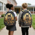 thumbnail image 2 of Yspwyqan Sunflower Wolf Kids Backpack And Lunch Box Set, 17 Inch Large Capacity Backpack, Lunch Bag, Pencil Case, Water Bottle Bag, Back to School Supplies for Ages 8-15 Elementary School, 2 of 7