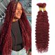 thumbnail image 1 of Cabello trenzado LYISKB, 2 paquetes de 100 g, burdeos, 99 J, rizado, 60 cm, 1 of 6