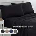 thumbnail image 2 of Martex Easy Living 4-Piece Full Microfiber Sheet Set | Brushed Soft Easy Care | Black, 2 of 9