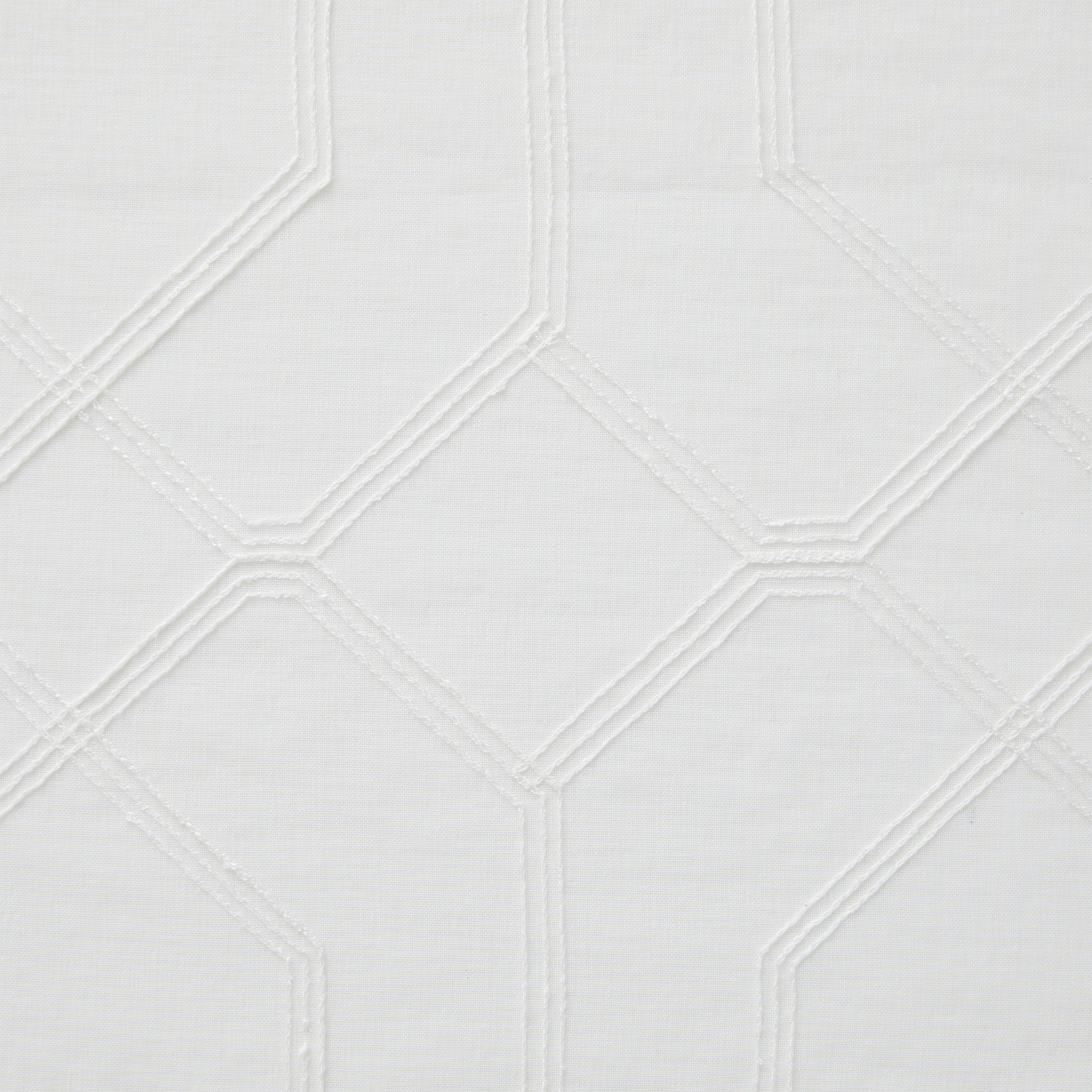 Mainstays Modern Geometric Sheer Curtains, Set of 4, White photo 2