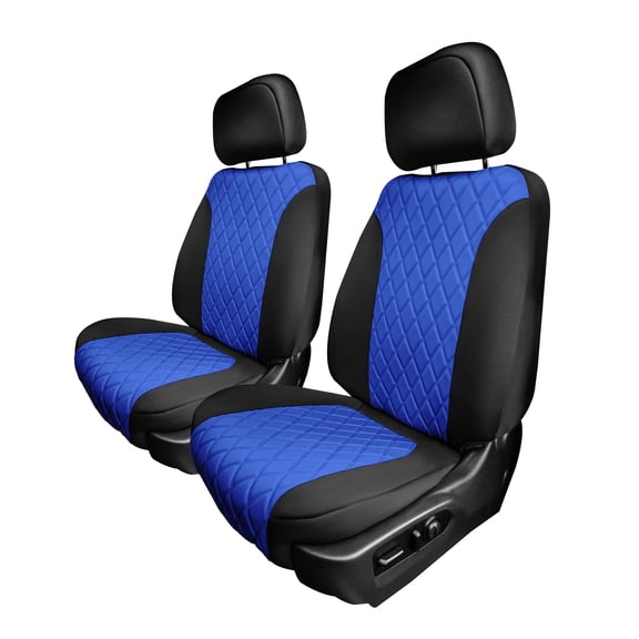 For 2019-2023 GMC Sierra 1500 2500HD 3500HD SLT | AT4 | DENALI FH Group Neoprene Custom Fit Truck Car Seat Covers Front Set Blue
