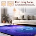 thumbnail image 2 of ODIKA 5'x7' Machine Washable Non-Slip Area Rug, Abstract Galaxy Space Stars & Celestial Body High Traffic Rug, Purple, 131442, 2 of 7