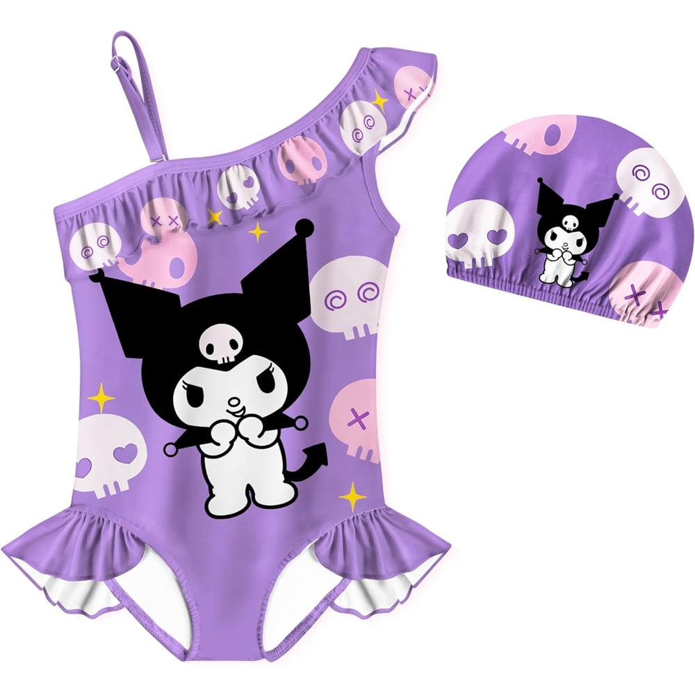 Disney-Conjunto de traje de baño para niña, Mono de dibujos animados