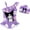 Swimsuit Swimming Cap, variant on Kuromi Swimsuits for Girls One Shoulder Ruffle Swimwear Cute Cartoon 1 Piece Beach Bathing Suit with Swimming Cap