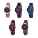 thumbnail image 4 of Bearachild Reloj de cielo estrellado para mujer, correa de malla, reloj de para novia analógico de cuarzo, regalo de vacaciones Relojes inteligentes Marrón, 4 of 6