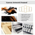thumbnail image 5 of ZHONGYUTONG Orange Black White Abstract Wall Art Large 5 Pieces Wall Decor Canvas Prints Modern Living Room Bedroom Office Home Decor Framed (10x16inx2pcs 10x20inx2pcs 10x24inx1pcs), 5 of 5