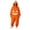 Z36-Orange, variant on YUEHUA Soft Plush Halloween Jumpsuit, Unisex Hooded Loungewear, Thick Full Zip Onesie, Vivid Pumpkin Face Loose Oversized Breathable Night Clothes
