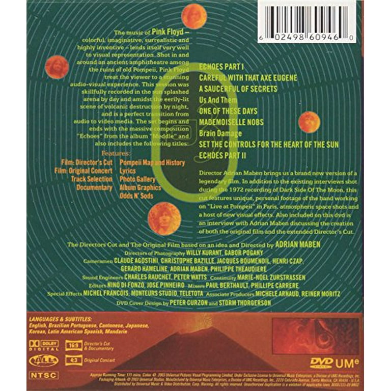 Live at Pompeii (DVD), Hip-O Records, Music & Performance