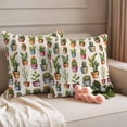 thumbnail image 2 of Outdoor Pillow Covers Pack of 2, Cactus Summer Tropical Plant Waterproof Throw Pillowcase Cushion Cases, Vintage Potted Greenery Decorative Pillow Cover for Couch Sofa Home Bed Patio, 2 of 9