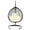 B-Black,Beige, variant on Hanging Egg Chair with Stand, Black Gray Folding HDPE Wicker Swing Chair with Cushion Headrest for Balcony Bedroom Garden