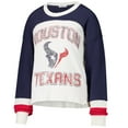 thumbnail image 2 of Women's '47 Cream Houston Texans Double Header Curve Raglan Long Sleeve Crop Top, 2 of 3