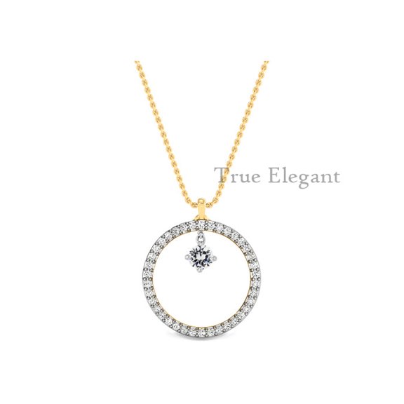 1.0 ct. t.w. Diamond Circle Pendant Necklace in Sterling Silver