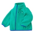 thumbnail image 1 of SYNPOS 2-10Y Child Girl Boy Solid Color Zip Up Fleece Jacket Coat with Pocket, 1 of 4