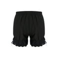thumbnail image 2 of Eandarui Girls' Elastic Waist Safety Underskirt Ruffle Lace Pumpkin Pants Bottom Bloomer Shorts Black 120, 2 of 7