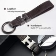thumbnail image 3 of Leather Keychain for Women Men Car Key Ring Strap Holder Simple Stylish, 3 of 6
