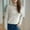 Gray, variant on Women Crop Fuzzy Cardigan, Bowknot Brooch Button Knit Cardigans Open Front, Long Sleeves Sweater Tops White M