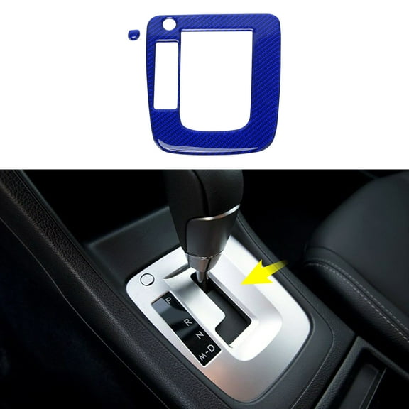 Unique Bargains ABS Gear Shift Knob Button Cover for Subaru Impreza 2012-2014 Console Gear Panel Control Decal Trim Sticker Interior Accessories Dark Blue