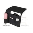 thumbnail image 4 of Bedside Caddy Storage Organizer with 4 Pockets | Hanging Felt Bag for Bed Frame | College Dorm & Home Organization | Black Gray | Holds Phone, Books, Water Bottle & More, 4 of 6