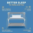 thumbnail image 5 of HARPPA Baby Bassinet, 3 in 1 Baby Bassinet Bedside Sleeper with Rocking and Adjustable Height, Light Gray, 5 of 8