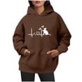 thumbnail image 1 of WILLBEST Sudadera con Capucha para Mujer, Estilo Otoño-Invierno, Holgada, Tallas Grandes, con Estampado de Letras y Cordón Ajustable Grande, 1 of 6