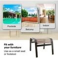 thumbnail image 5 of Outdoor Patio Footstools Aluminum Outdoor Ottomans Footrest Small Seating Wicker Furniture Patio Ottoman 2 Pieces Brown, 5 of 7