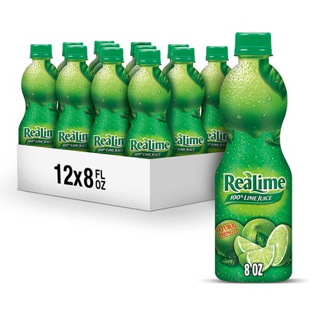 Lime Juice, 8 fl oz bottle (Pack of 12), Made with Lime Juice from Concentrate, Gluten-Free, Sodium Free, Perfect Mixer to add to Cocktails and Marinades