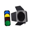 thumbnail image 4 of Rejilla de nido de para video con flash Barndoor, ángulo ajustable, estable, profesional (rojo, amarillo, azul, verde), filtros de gel, difusor, 4 of 8