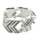 thumbnail image 1 of Boda nupcial plata / oro and rosa perla elástica con de imitación brazalete Plateado, 1 of 8