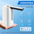 thumbnail image 3 of Foldable Water Dispenser for 5 Gallon Bottle, Electric Water Pump for 5 Gallon Jug Rechargable Portable Automatic Low Decibel for Camping Travel Home Kitchen Office (White), 3 of 4