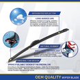 thumbnail image 4 of 3 Wipers Factory Replacement For Ford Explorer 2011-2018 Original Equipment Front and Rear Windshield Wiper Blades Set 26"+22"+11" (Set of 3), 4 of 6