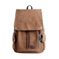thumbnail image 1 of (BROWN)Backpack Vintage Travel Canvas Leather Backpack For Men, Laptop Backpacks Rucksack, 1 of 5