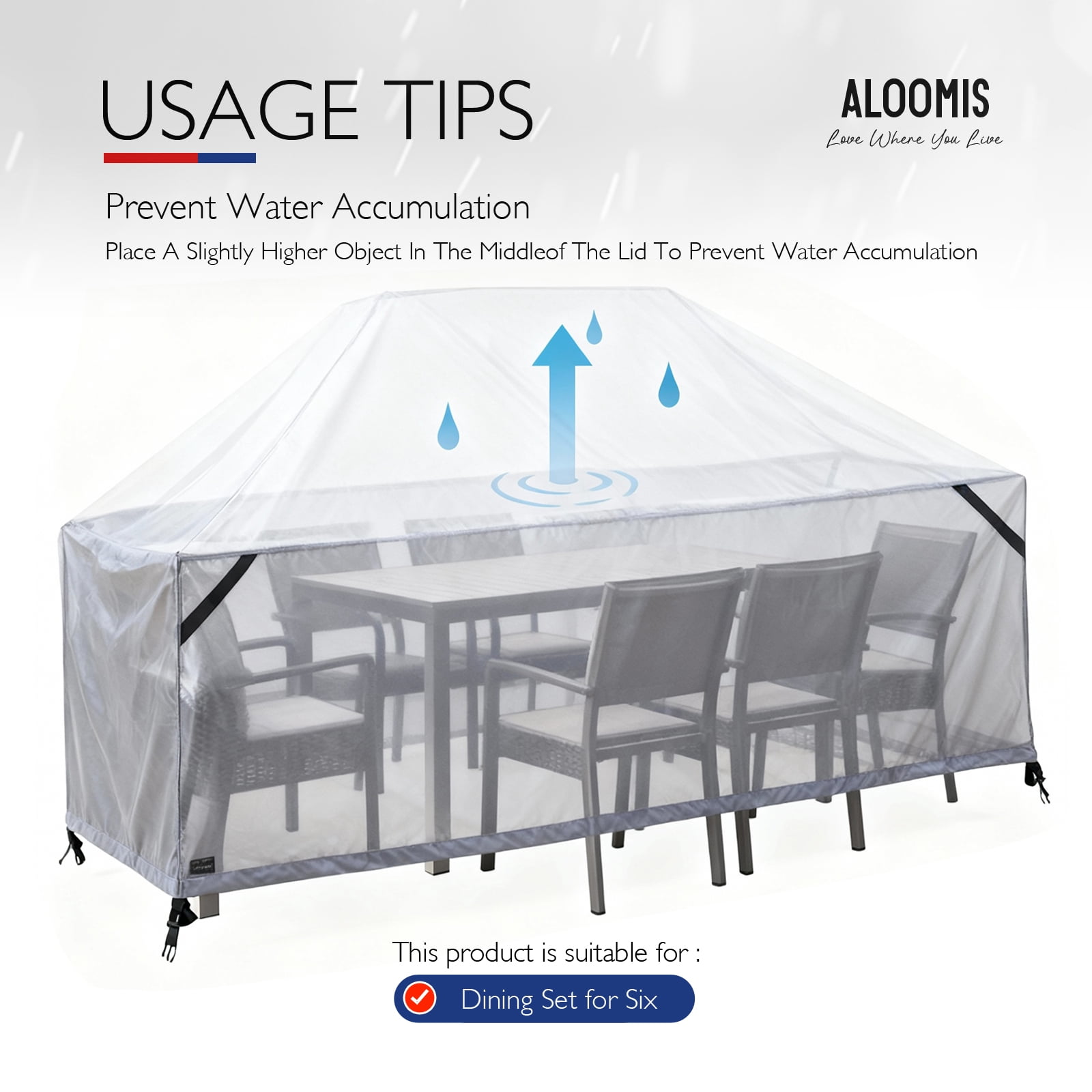 Patio Furniture Covers Waterproof - 420D Outdoor Table and Chair Set Cover with Built-in Storage Bag - Rectangular Patio Table Cover for 4-Seat Dining Set or Sectional Sofa(Black,72"W x72"Dx28"H)