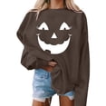 thumbnail image 2 of DDAPJ pyju Womens Halloween Sweatshirts 2024 Fall Fashion,Funny Pumpkin Face Graphic Shirts Long Sleeve Raglan Sweatshirt Happy Halloween Crew Neck Pullover Tops, 2 of 5