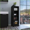 thumbnail image 3 of Kitchen Pantry 47"H One Door Cabinet, Four Interior Shelves, Black | Particle Board | Particle Board, 3 of 7