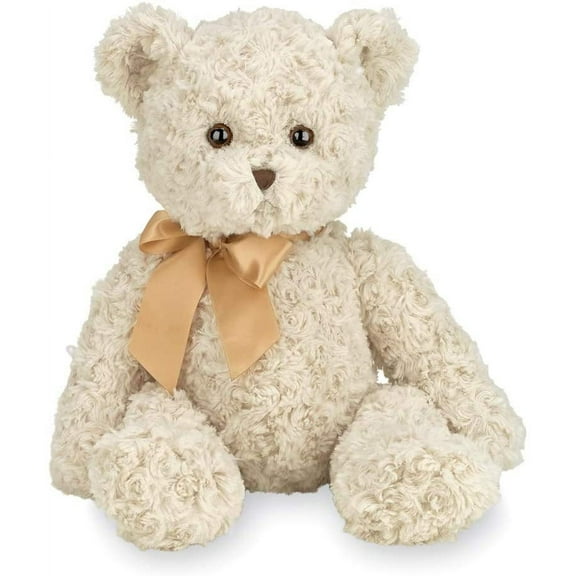 Bearington Huggles, 16 Inch Creamy White Teddy Bear Stuffed Animal, Makes a Great Gift for Birthday, Anniversary, Holiday, or Graduation