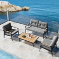 thumbnail image 3 of WINSOON 48 x 24 Inch Outdoor Loveseat Cushion Set-Dark Grey, 3 of 5