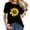 Black, variant on Womens Sunflower Shirts For Women Flower Graphic Tees Shirts Inspirational Tees Casual Faith Shirt Tops Black 2XL