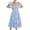 Blue, variant on Wdgfv Women's Square Neck Tiered Maxi Dress with Elegant Puff Sleeves for Comfortable Daily Wear in Spring Summer Fall Seasons