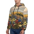 thumbnail image 3 of Goofa Vibrant Wildflower Meadow for Men's Hooded Sweatshirt - Lightweight Pullover Hoodie with Kangaroo Pocket, Perfect for Everyday Wear-3X-Large, 3 of 7