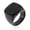 Black (Black Agate), variant on Men Titanium Steel Ring Square Crystal Stone Gemstone Punk Band Wedding Jewelry