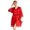Red, variant on Silk Robe for Women's 3/4 Sleeve Lace Trim Satin Kimono Bridesmaid Bride Party Nightgown S-XL