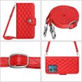 thumbnail image 6 of for Motorola Edge 40 Neo Wallet Case, Elegant Card Holder Cash Slot PU Leather Kickstand Shoulder Strap Shockproof Protective Flip Women Girls Case Cover for Moto G 5G 2023, Red, 6 of 6
