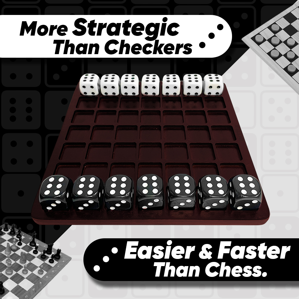 Dittle™️- Dice Battle | 2 Player Dice Games for Adults | Adult Board Games for 2 Players | Best Two Player Games for Adults | 2 Person Wooden Coffee Table Games | Bar Games for Adults Indoor Tabletop