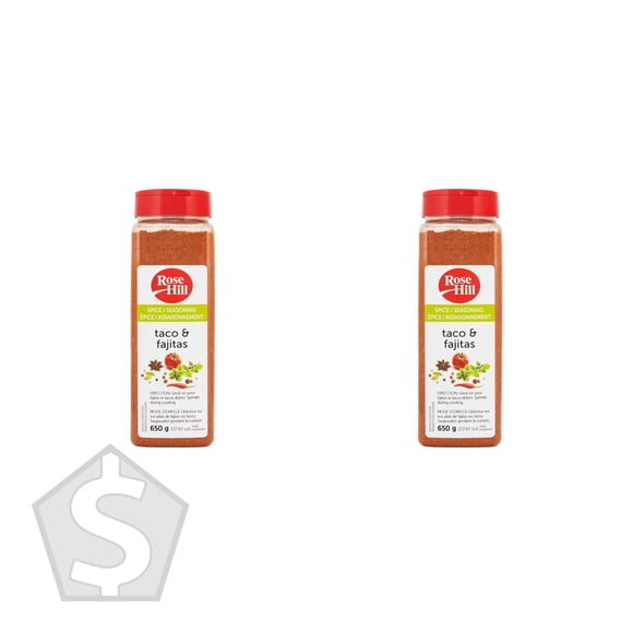 Rose Hill Taco and Fajitas Seasoning, 650 g - Pack of 2