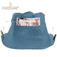 thumbnail image 5 of Nestl Reading Pillow, Medium Bed Rest Pillow with Arms for Kids Teens & Adults – Premium Shredded Memory Foam TV Pillow - Blue Heaven, 5 of 9