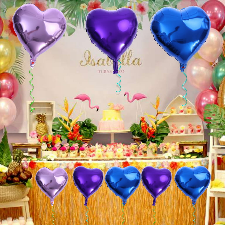 18 Happy Birthday Heart Shape Hearts Helium Foil Balloon (5 Pack)#15843