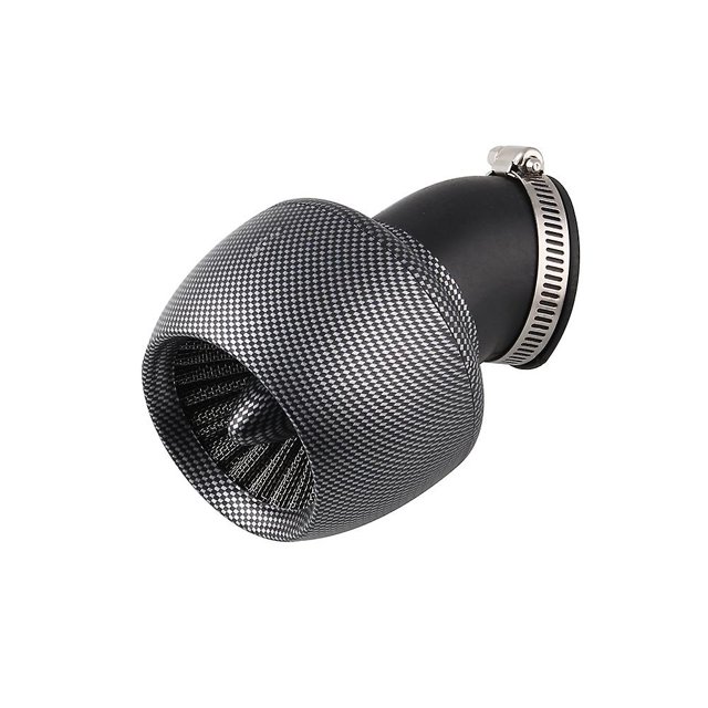 Filtro de aire para motocicleta, limpiador de filtro de aire universal de fibra de carbono (1 pieza, negro) LingWen 8390611421564