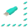 thumbnail image 1 of Sidaley Convertidores de adaptadores duraderos USB a PS2 para ordenador, teclado y ratón 1 PC 10piezas, 1 of 4