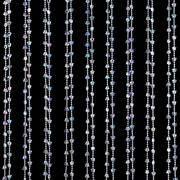 210 ft Beaded Curtain, Iridescent Star and Round Acrylic Hanging Beads, Retro Curtains for Doorway Room Divider, Crystal Texture Beaded Doorway Curtain for DIY Decor